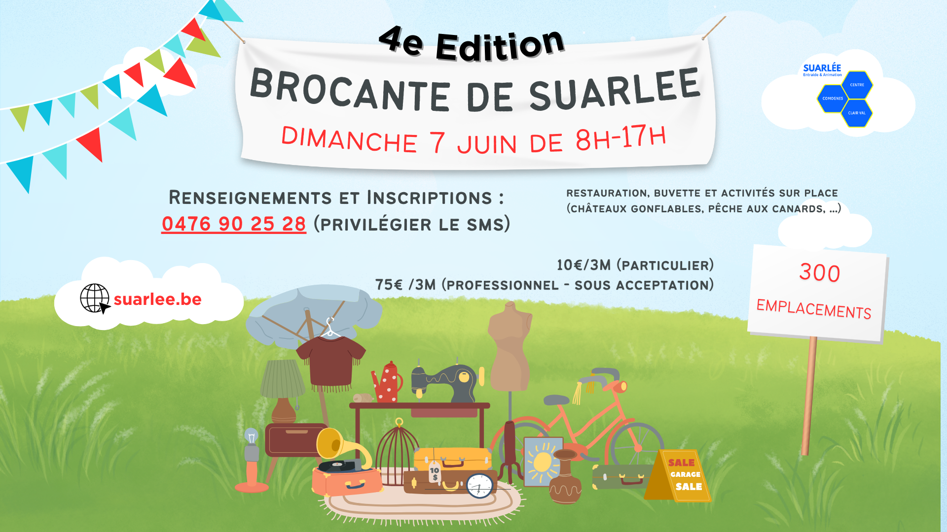Brocante de Suarlée le 7 juin